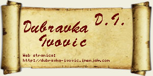 Dubravka Ivović vizit kartica